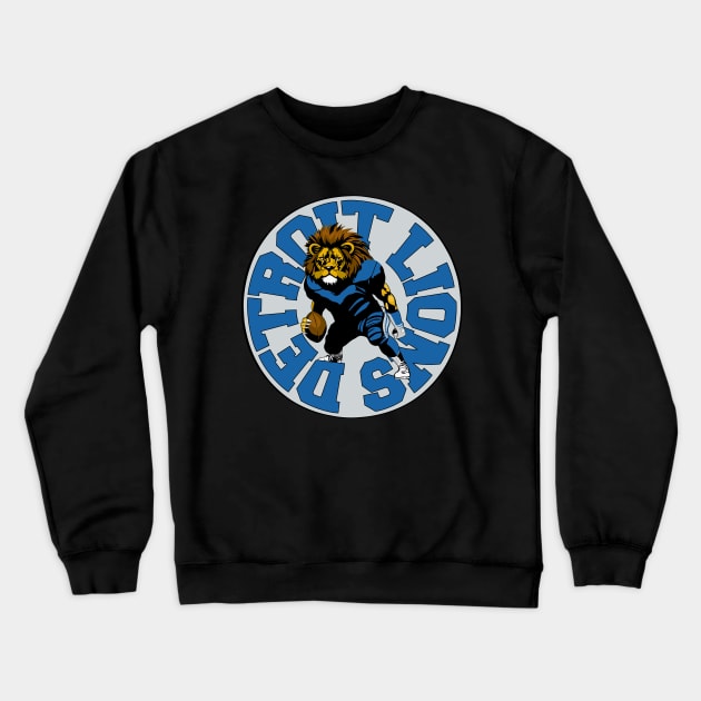 Lions Football (Circle Version) Crewneck Sweatshirt by Colonel JD McShiteBurger